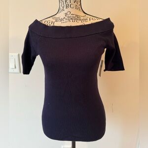 Anthropologie Sweater Off the Shoulder Top